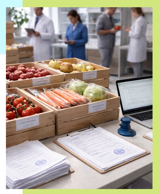 Сертификация овощей и фруктов в Верхней Пышме от 8721 р. | Алешин-Врх