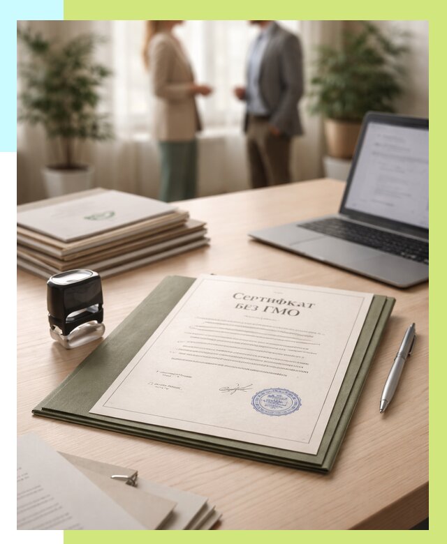 Сертификат без ГМО в Верхней Пышме от 7695 р. оформить срочно Алешин-Врх